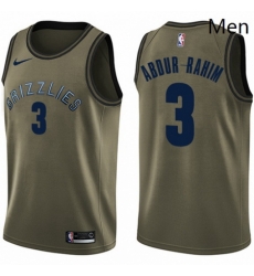 Mens Nike Memphis Grizzlies 3 Shareef Abdur Rahim Swingman Green Salute to Service NBA Jersey