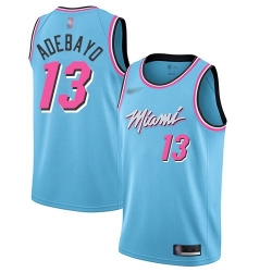 Heat 13 Bam Adebayo Blue Basketball Swingman City Edition 2019 20 Jersey