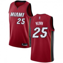 Heat  25 Kendrick Nunn Red Basketball Swingman Statement Edition Jersey