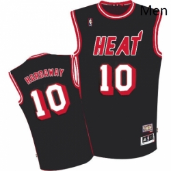 Mens Adidas Miami Heat 10 Tim Hardaway Authentic Black ABA Hardwood Classic NBA Jersey