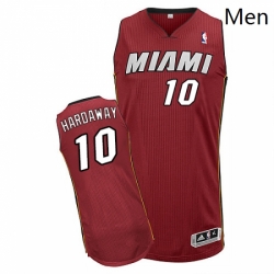 Mens Adidas Miami Heat 10 Tim Hardaway Authentic Red Alternate NBA Jersey