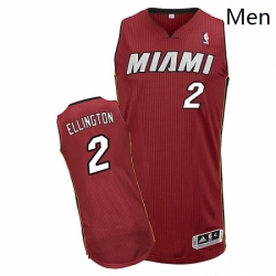 Mens Adidas Miami Heat 2 Wayne Ellington Authentic Red Alternate NBA Jersey