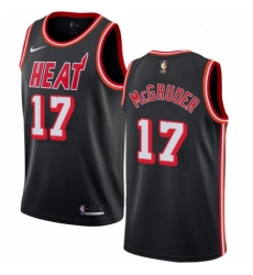 Mens Nike Miami Heat 17 Rodney McGruder Swingman Black Fashion Hardwood Classics NBA Jersey 