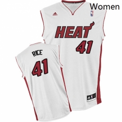 Womens Adidas Miami Heat 41 Glen Rice Swingman White Home NBA Jersey