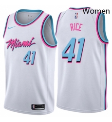 Womens Nike Miami Heat 41 Glen Rice Swingman White NBA Jersey City Edition