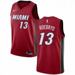 Youth Nike Miami Heat 13 Edrice Adebayo Authentic Red NBA Jersey Statement Edition 