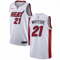 Youth Nike Miami Heat 21 Hassan Whiteside Authentic NBA Jersey Association Edition