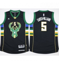 Bucks 5 Michael Carter Williams Black Stitched NBA Jersey 