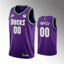 Men Milwaukee Bucks Active Player Custom 2022 23 Purple Classic Edition Swingman Stitched Basketball Jersey