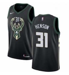 Womens Adidas Milwaukee Bucks 31 John Henson Authentic Black Alternate NBA Jersey Statement Edition 