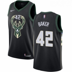 Womens Adidas Milwaukee Bucks 42 Vin Baker Authentic Black Alternate NBA Jersey Statement Edition