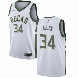 Womens Nike Milwaukee Bucks 34 Ray Allen Swingman White Home NBA Jersey Association Edition