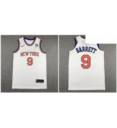 Knicks 9 R J  Barrett White Nike Authentic Jersey