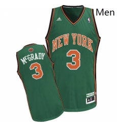 Mens Adidas New York Knicks 3 Tracy McGrady Swingman Green NBA Jersey