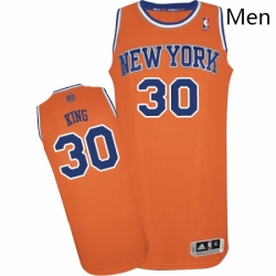 Mens Adidas New York Knicks 30 Bernard King Authentic Orange Alternate NBA Jersey