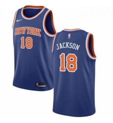 Mens Nike New York Knicks 18 Phil Jackson Swingman Royal Blue NBA Jersey Icon Edition