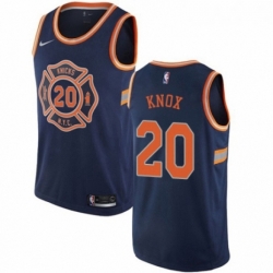 Womens Nike New York Knicks 20 Kevin Knox Swingman Navy Blue NBA Jersey City Edition 