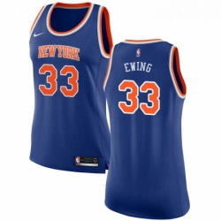 Womens Nike New York Knicks 33 Patrick Ewing Authentic Royal Blue NBA Jersey Icon Edition