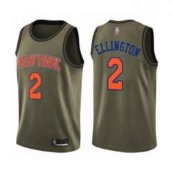 Youth New York Knicks 2 Wayne Ellington Swingman Green Salute to Service Basketball Jersey 