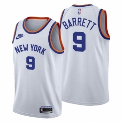 Youth New York Knicks 9 RJ Barrett Men Nike Releases Classic Edition NBA 75th Anniversary Jersey White