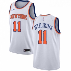 Youth Nike New York Knicks 11 Frank Ntilikina Swingman White NBA Jersey Association Edition 