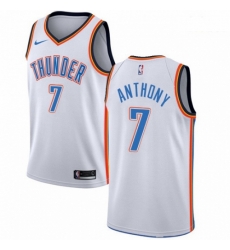 Mens Nike Oklahoma City Thunder 7 Carmelo Anthony Authentic White Home NBA Jersey Association Edition 