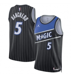Men Orlando Magic 5 Paolo Banchero Black 2025 Statement Edition Stitched Basketball Jersey Men Orlando Magic 5 Paolo Banchero Black 2025 Statement Edition Stitched Basketball Jersey
