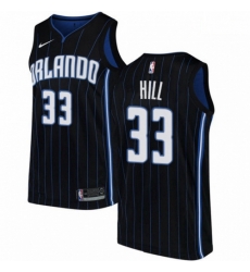 Mens Nike Orlando Magic 33 Grant Hill Swingman Black Alternate NBA Jersey Statement Edition