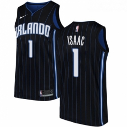 Youth Nike Orlando Magic 1 Jonathan Isaac Authentic Black Alternate NBA Jersey Statement Edition