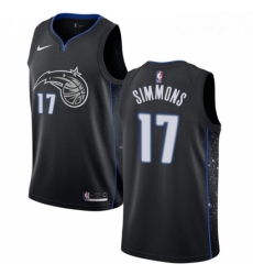 Youth Nike Orlando Magic 17 Jonathon Simmons Swingman Black NBA Jersey City Edition 