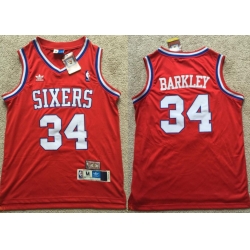 Mens Charles Barkley philadelphia Sixers Throwback jersey red