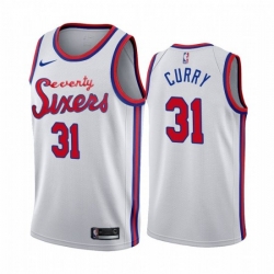 Nike Philadelphia 76ers 31 Seth Curry 2019 20 Unveil Classic Edition White Stitched NBA Jersey