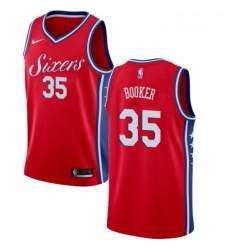 Womens Nike Philadelphia 76ers 35 Trevor Booker Swingman Red NBA Jersey Statement Edition 