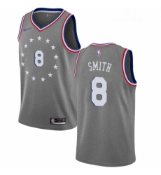 Womens Nike Philadelphia 76ers 8 Zhaire Smith Swingman Gray NBA Jersey City Edition 