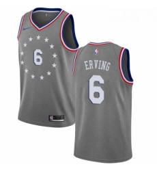 Youth Nike Philadelphia 76ers 6 Julius Erving Swingman Gray NBA Jersey City Edition