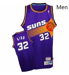 Mens Adidas Phoenix Suns 32 Jason Kidd Swingman Purple Throwback NBA Jersey