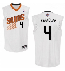 Mens Adidas Phoenix Suns 4 Tyson Chandler Authentic White Home NBA Jersey