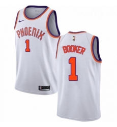 Mens Nike Phoenix Suns 1 Devin Booker Authentic NBA Jersey Association Edition