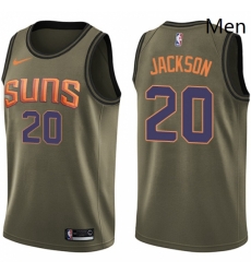 Mens Nike Phoenix Suns 20 Josh Jackson Swingman Green Salute to Service NBA Jersey 