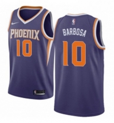 Womens Nike Phoenix Suns 10 Leandro Barbosa Swingman Purple Road NBA Jersey Icon Edition 