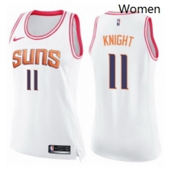 Womens Nike Phoenix Suns 11 Brandon Knight Swingman WhitePink Fashion NBA Jersey