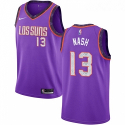 Womens Nike Phoenix Suns 13 Steve Nash Swingman Purple NBA Jersey 2018 19 City Edition