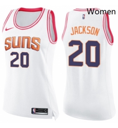 Womens Nike Phoenix Suns 20 Josh Jackson Swingman WhitePink Fashion NBA Jersey 