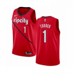 Womens Nike Portland Trail Blazers 1 Evan Turner Red Swingman Jersey Earned Edition