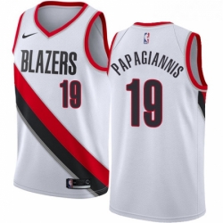 Womens Nike Portland Trail Blazers 19 Georgios Papagiannis Swingman White NBA Jersey Association Edition 