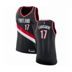 Womens Portland Trail Blazers 17 Skal Labissiere Swingman Black Basketball Jersey Icon Edition 