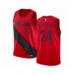 Womens Portland Trail Blazers 24 Kent Bazemore Swingman Red Basketball Jersey Statement Edition 