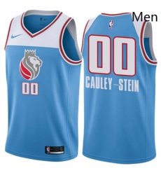 Mens Nike Sacramento Kings 0 Willie Cauley Stein Authentic Blue NBA Jersey City Edition 