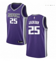 Mens Nike Sacramento Kings 25 Justin Jackson Swingman Purple Road NBA Jersey Icon Edition 