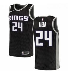 Youth Nike Sacramento Kings 24 Buddy Hield Swingman Black NBA Jersey Statement Edition